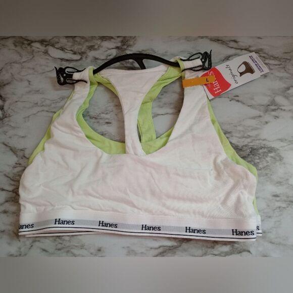 Hanes Other - NWT Cotton Stretch Bralettes Size Large